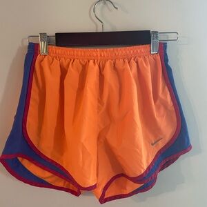 Nike Orange & Blue Athletic Shorts Retro Design